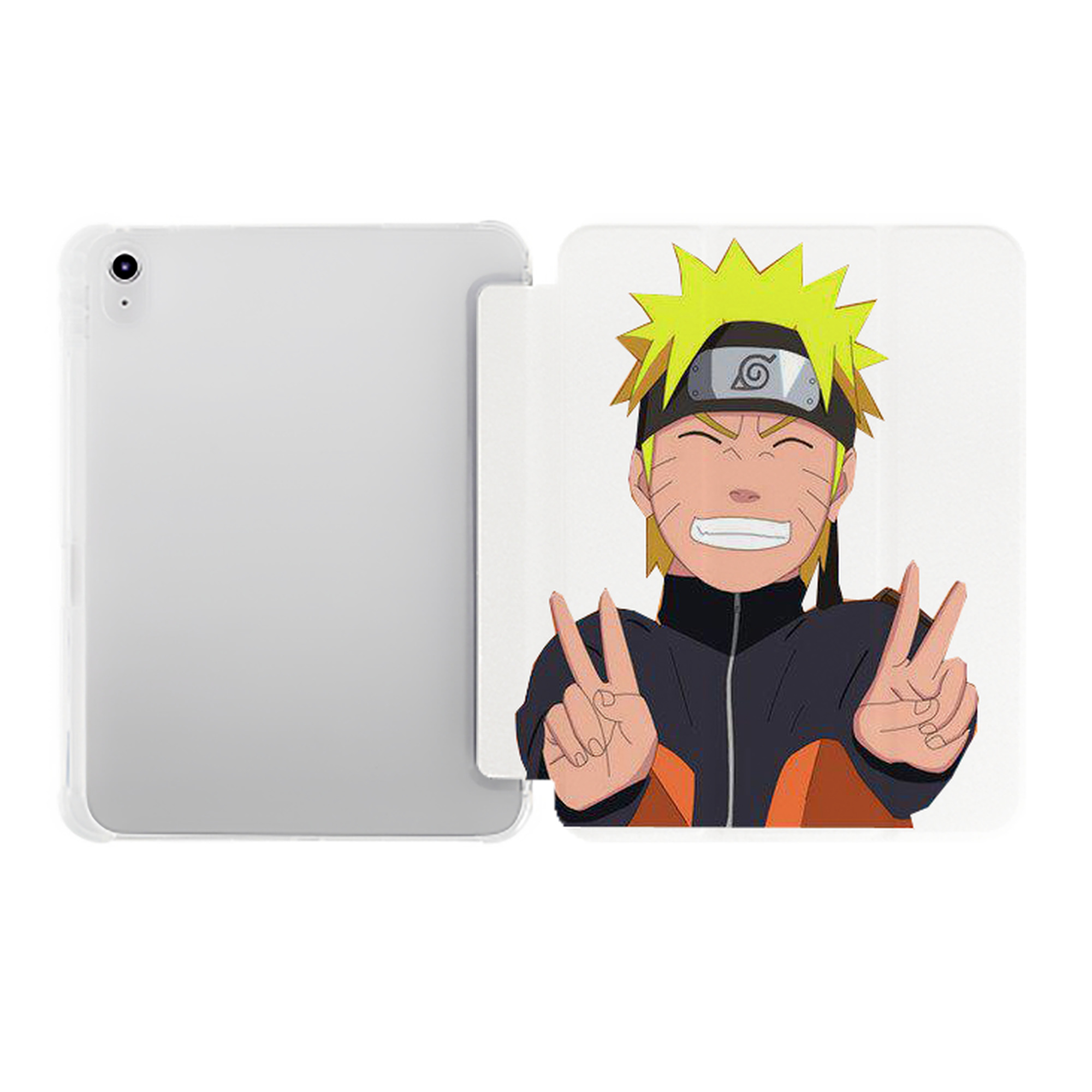 （画像用） NARUTO -ナルト- うずまき ナルト Uzumaki Naruto IPad ケース ペン収納付き 三つ折りスタンド PUレザー×シリコン 対応機種9.5/10.5/10.9インチ